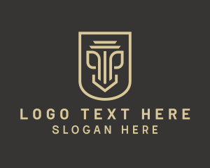Column - Legal Column Shield logo design