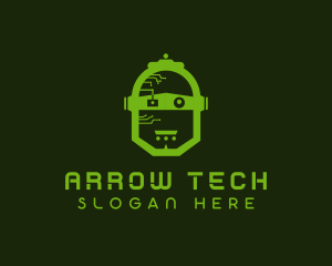 Tech Robot Head logo design