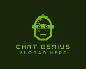 Tech Robot Head logo design