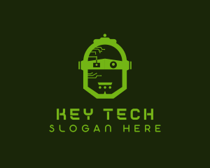 Tech Robot Head logo design