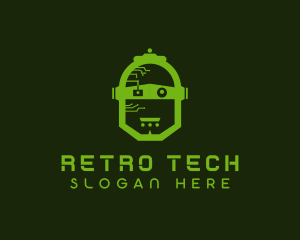 Tech Robot Head logo design