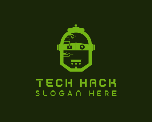 Tech Robot Head logo design