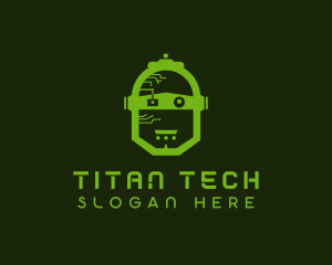 Tech Robot Head logo design