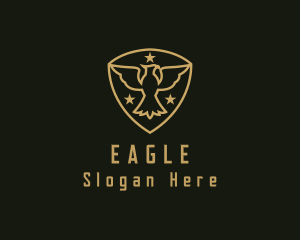 Military Star Eagle Insignia logo design