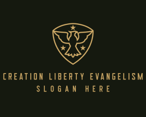 Military Star Eagle Insignia logo design