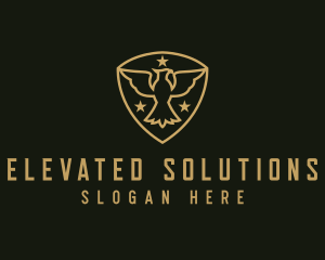 Military Star Eagle Insignia logo design