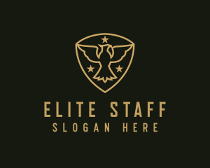 Military Star Eagle Insignia logo design