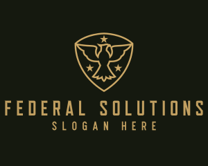 Military Star Eagle Insignia logo design