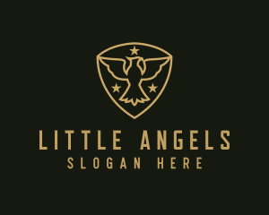 Military Star Eagle Insignia logo design