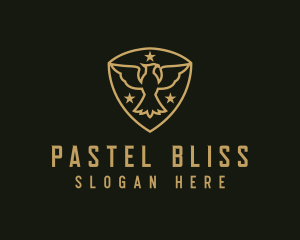 Military Star Eagle Insignia logo design