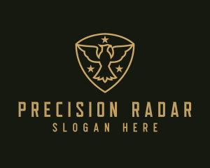 Military Star Eagle Insignia logo design