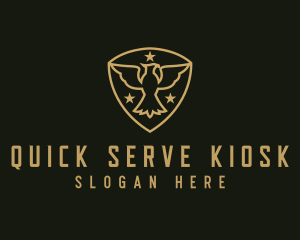 Military Star Eagle Insignia logo design