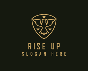 Military Star Eagle Insignia logo design