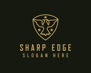 Military Star Eagle Insignia logo design