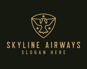 Military Star Eagle Insignia logo design