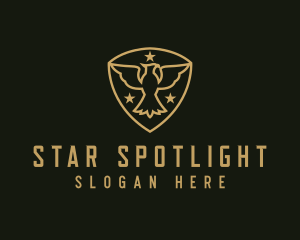 Military Star Eagle Insignia logo design