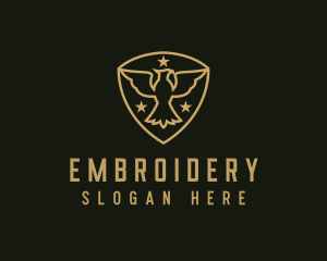 Military Star Eagle Insignia logo design