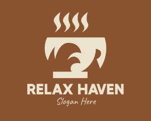 Cappuccino - Brown Hot Coffee Drink logo design