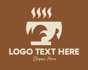 Tea - Brown Hot Coffee Drink logo design