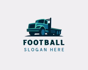 Trucking - Flatbed Truck Delivery Cargo logo design
