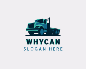 Roadie - Flatbed Truck Delivery Cargo logo design