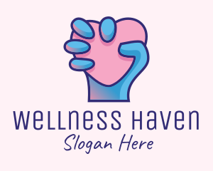 Welfare - Heart Hand Hold logo design