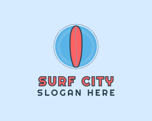 Water Surf Board logo design