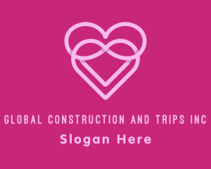 Pink Heart Valentines Logo