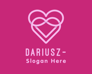 Pink Heart Valentines Logo