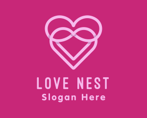 Valentines - Pink Heart Valentines logo design