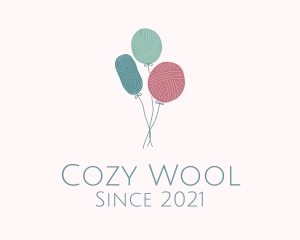 Wool - Balloon Yarn Ball logo design