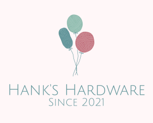 Hank - Balloon Yarn Ball logo design