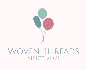 Woven - Balloon Yarn Ball logo design