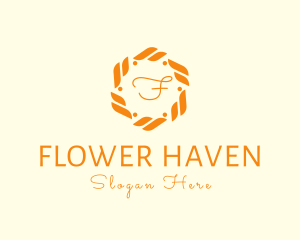 Organic Wreath Flower Boutique logo design