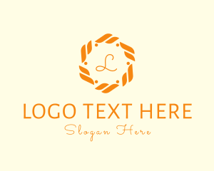 Wheat - Organic Wreath Flower Boutique logo design