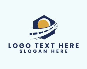 Driving - Road Highway Route logo design