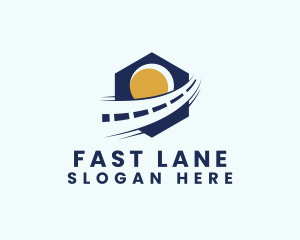 Road Highway Route logo design