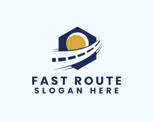 Route - Road Highway Route logo design