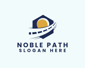 Road Highway Route logo design