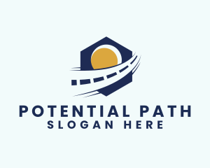 Road Highway Route logo design