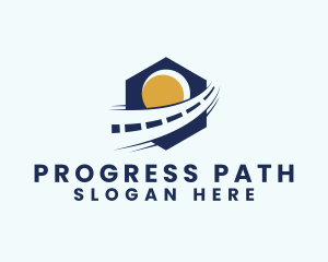 Road Highway Route logo design