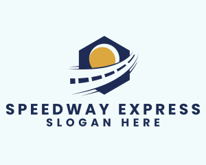 Road Highway Route logo design