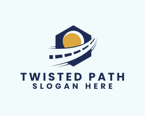 Road Highway Route logo design