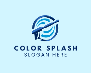 Pressure Washer Clean Splash  logo design