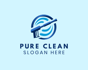 Pressure Washer Clean Splash  logo design