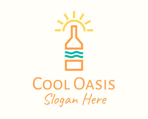 Refreshment - Sun Tropical Bottle logo design