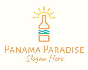 Sun Tropical Bottle logo design