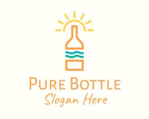 Bottle - Sun Tropical Bottle logo design