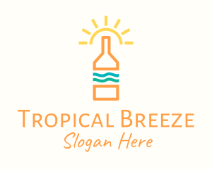 Sun Tropical Bottle logo design