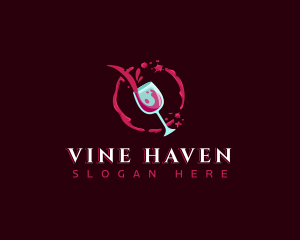 Wine Bar Liquor logo design